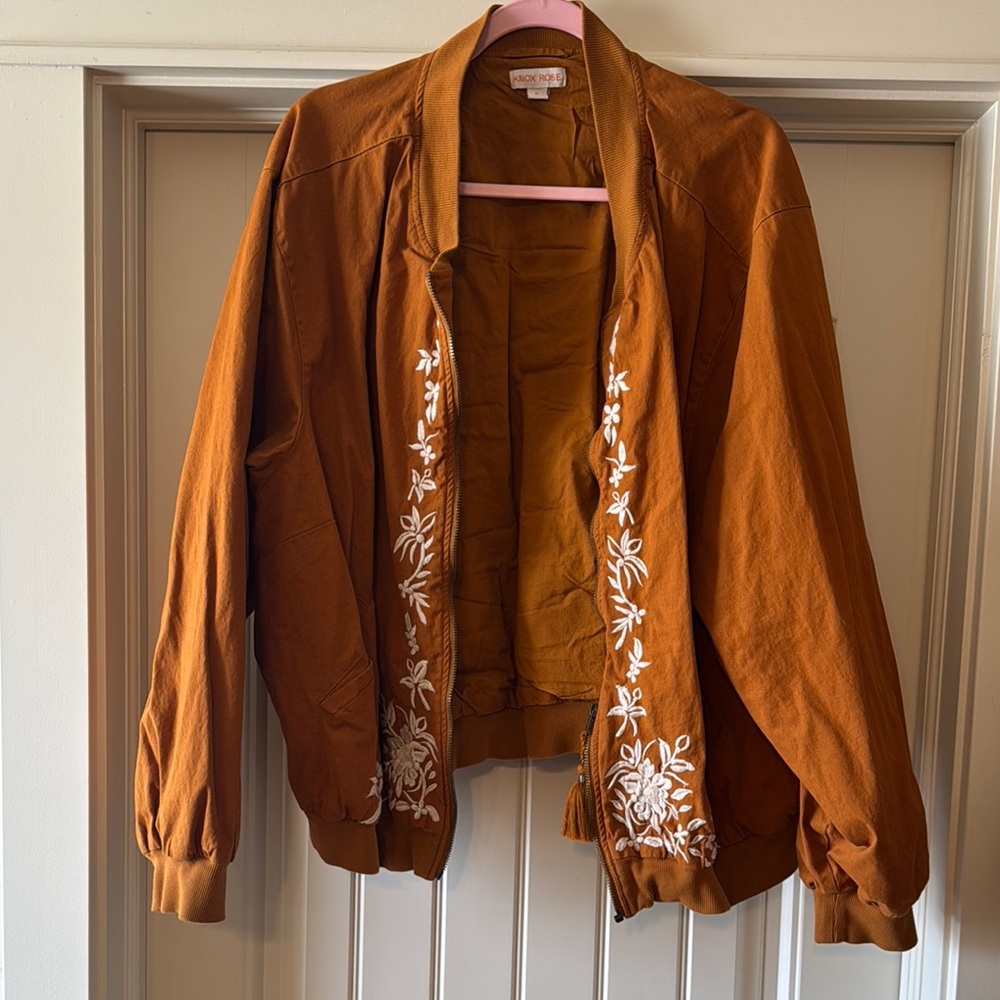 Embroidered Brown/Orange Jacket